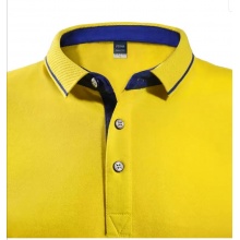 工装上衣polo衫定制刺绣印字logo图广告文化公司企业团体聚会短袖翻领t恤工作服夏装沐印佳 黄色 M