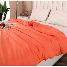 水帛夏季凉感夏被水洗冰丝夏凉被空调被夏天双人春秋薄被子被芯可机洗 橙色 200x230cm